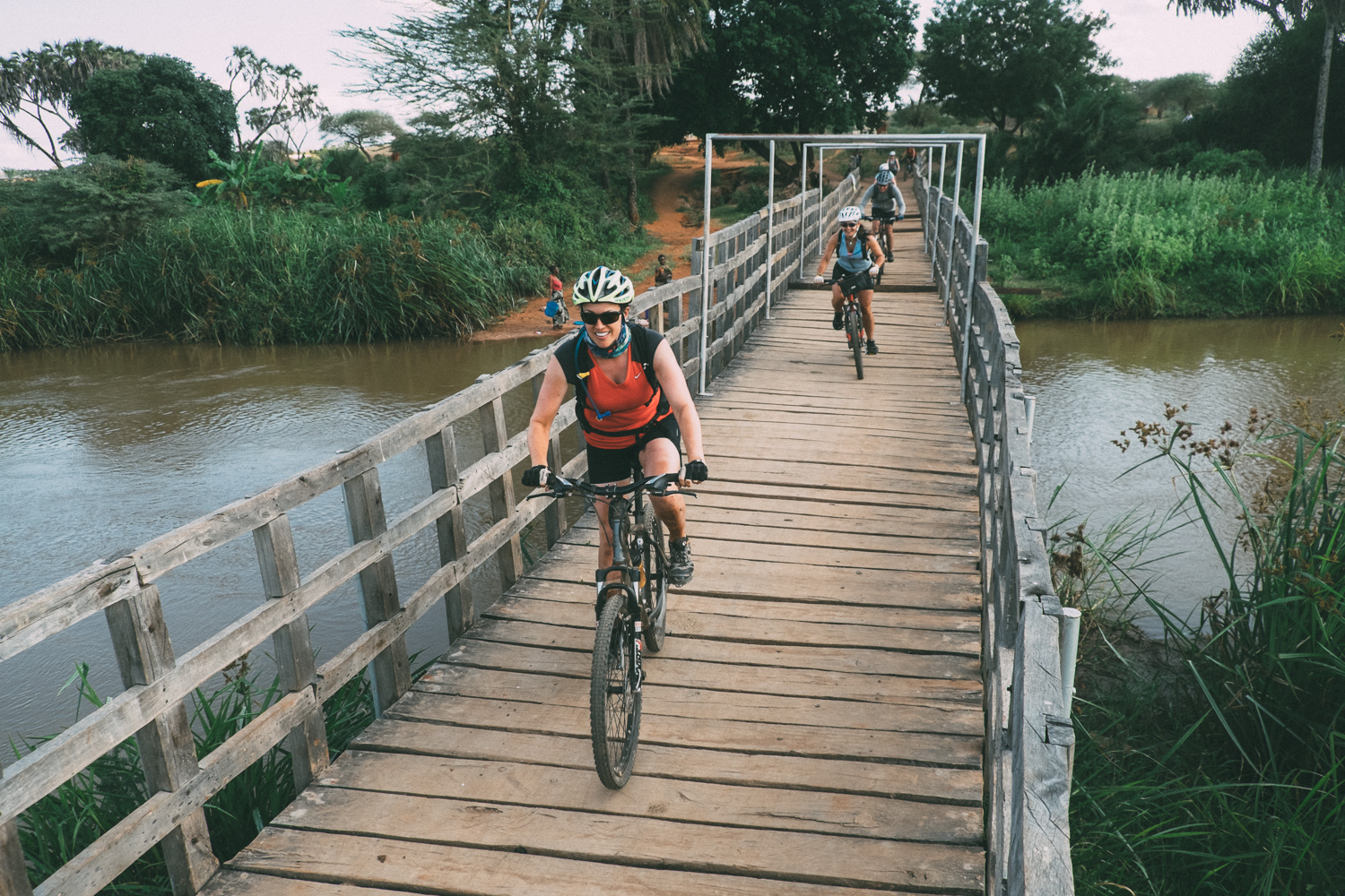 Caniglia crossing bridge