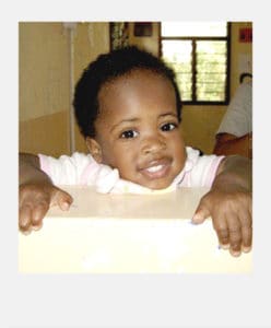 Asimwe as a child